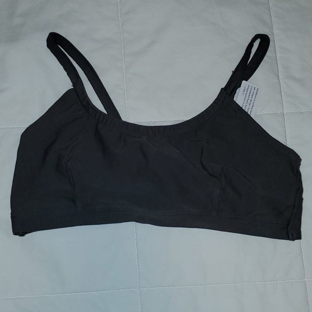 𝅺LAmade small grey bra with twist knot back